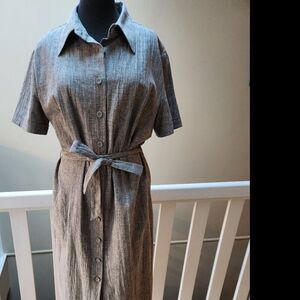 Vintage Gray Midi Dress